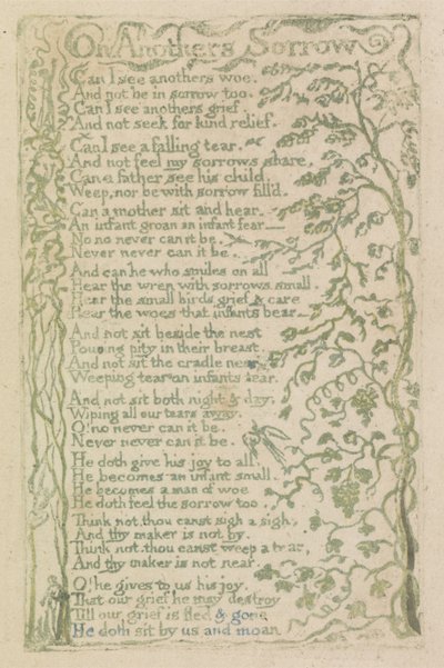 Over andermans verdriet, plaat 7 uit Songs of Innocence door William Blake